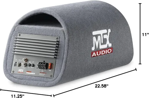 Vista 7 de MTX Audio RT8PT 8 Pulgadas 240 W Caja de Subwoofer Ventilada Cargada de Alta Rendimiento con Amplificación Universal para Coche, Conectividad RCA