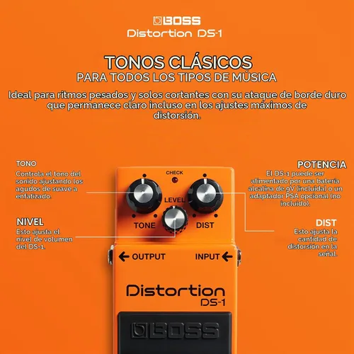 Vista 4 de BOSS DS-1 pedal de distorsión