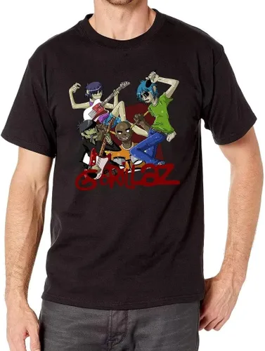 Vista 2 de Camisa unisex clásica cómoda para hombre y mujer, camisa de algodón de manga corta, color negro