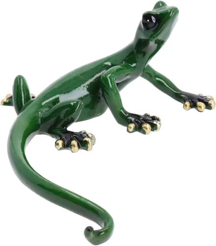 Vista 10 de AB Tools Blue Gecko Lizard Resina Cobertizo de pared Escultura Decoración Estatua Pequeña Casa Ornamento