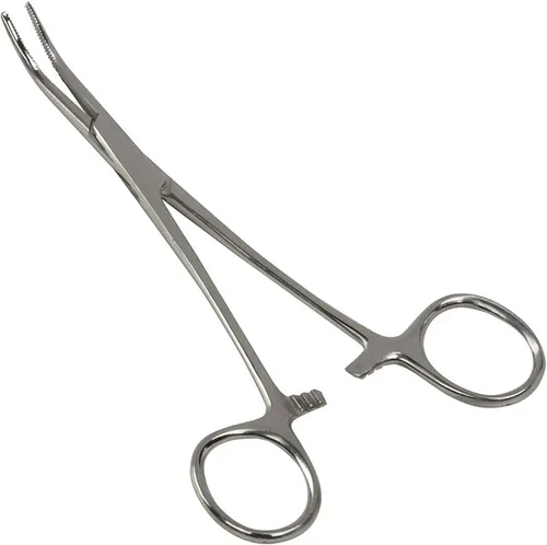 Vista 24 de Pinzas de bloqueo multiusos de hemostático Pean rectas y curvas con dientes serrados, de acero inoxidable - Hemostáticos para enfermeras, fórceps