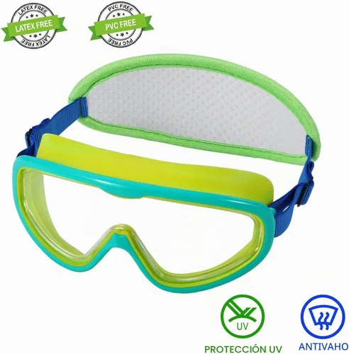 Vista 3 de Kids Goggles Swimming 4-7,Kids Goggles Fabric Strap,Wide View Swimming Goggles for Toddler