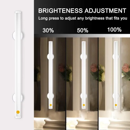 Vista 3 de Luces de espejo LED, luces de tocador portátiles, luz diurna simulada, control táctil de 3 niveles de brillo, luces de maquillaje recargables e