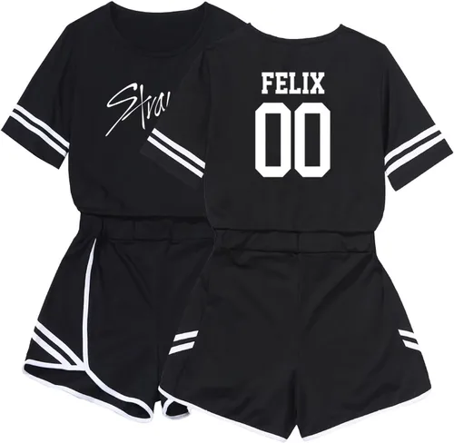 Vista 11 de DHSPKN Skz Merch - Conjunto de camiseta con soporte para camiseta y pantalones calientes, camiseta unisex Jisung Felix Minho Changbin