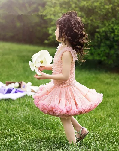 Vista 4 de Super Fairy Baby Girl's Tutus Dress Toddler Lace Tulle Ballet Skirt Birthday Party Dress Up