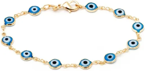 Vista 3 de Barzel Pulsera multicolor chapada en oro de 18 quilates para mujer, fabricada en Brasil