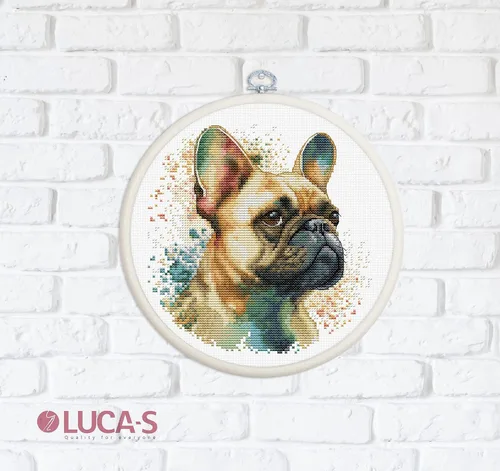Vista 6 de Kit de punto de cruz con aro incluido Luca-S - The Dalmatian, BC208 embroidery by Marussia 32