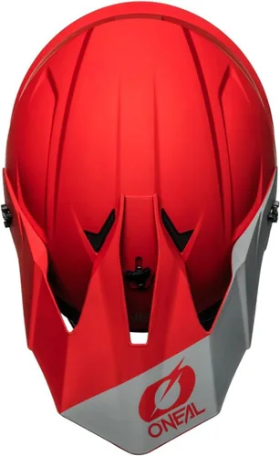Vista 4 de O'Neal 1 casco de motocross todoterreno sólido SRS con combinación de gafas Rojo