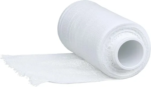 Vista 2 de McKesson Unna Botas con óxido de zinc de 4 pulgadas x 10 yardas, [1 unidad], vendaje de compresión de algodón blanco, pasta no endurecida, retención