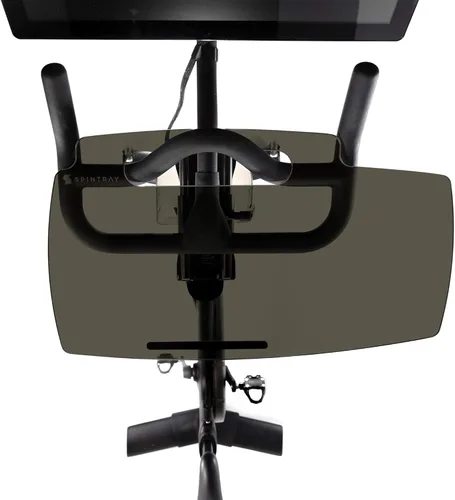 Vista 2 de TFD Sidewinder Bandeja (negro) Compatible con bicicleta Peloton (solo original), fabricada en Estados Unidos Bandeja de escritorio para laptop