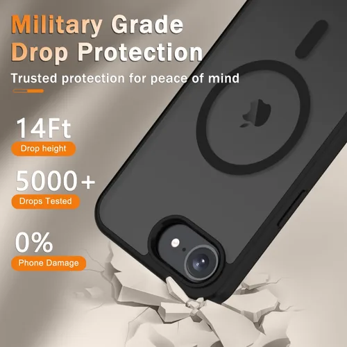 Vista 1047 de Funda para Google Pixel 10 Pro XL, cubierta magnética mate, color negro Fit for MagSafe, Screen Protector included, Shockproof Military Grade