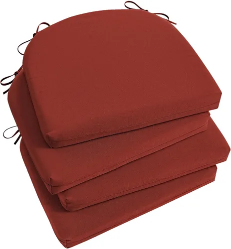 Vista 25 de Basic Beyond Juego de 4 cojines para sillas de exterior, cojines de exterior para muebles de patio, cojines resistentes al agua para sillas de patio