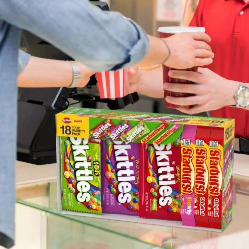 Vista 7 de SKITTLES & STARBURST - Surtido de caramelos de tamaño completo 37.05 onzas. Caja de 18