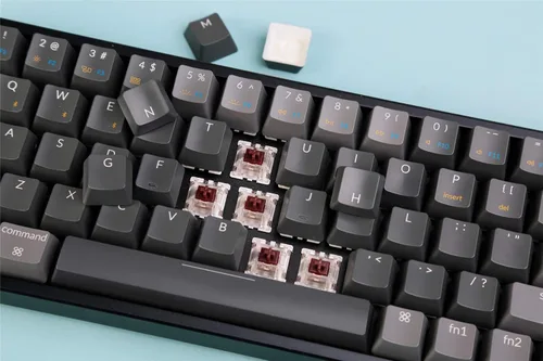Vista 3 de Keychron K6 - Teclado mecánico inalámbrico con cable BluetoothUSB de 68 teclas compacto 65 diseño RGB LED retroiluminado N-Key Rollover marco