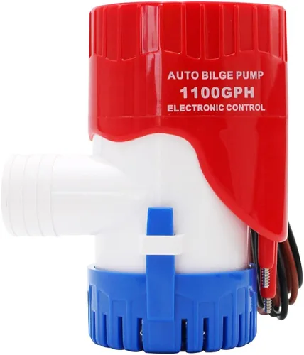 Vista 3 de MAKERELE Bomba de sentina automática para barcos 12 V 1100 GPH Bomba de agua de sentina sumergible automática para barcos con interruptor