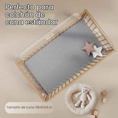 Vista 3 de Niagara - Paquete de 2 protectores de colchón de cuna hechos de bambú, 100% impermeables, suaves y transpirables con bolsillo profundo, protector