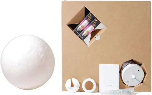 Vista 8 de MQ Lámpara colgante de luna de 10 pulgadas con control remoto, brillo ajustable de 3000 K-6500 K, luz de techo de impresión 3D para el hogar