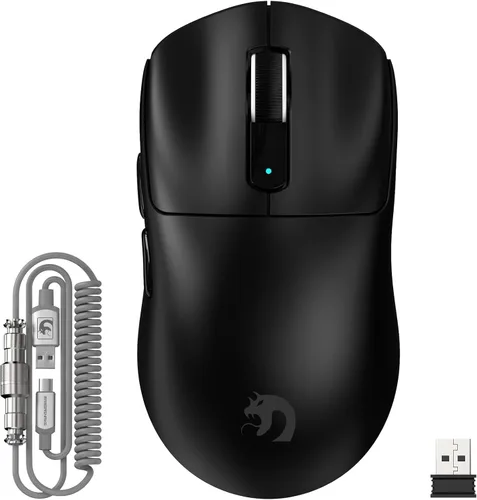 Vista 11 de MAMBASNAKE Mouse inalámbrico M3 para juegos con ligero 1.49 oz, sensor PixArt PAW3395 PRO 40K DPI, modo tri-2.4G/Bluetooth/cableado, micro
