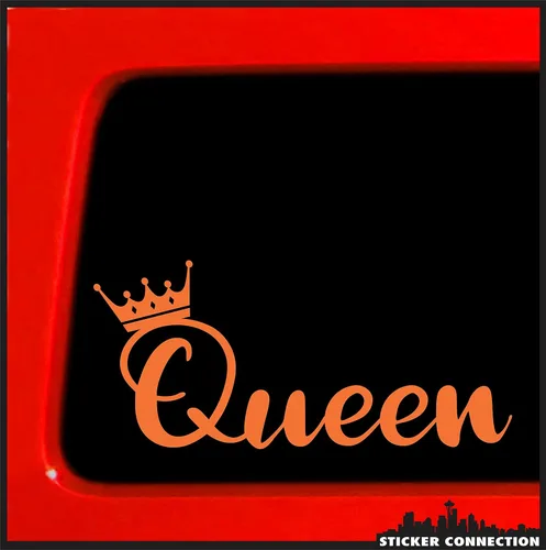 Vista 9 de Sticker Connection Corona de princesa reina Calcomanía/calcomanía divertida para parachoques de automóvil 4 x 4 calcomanía para parachoques