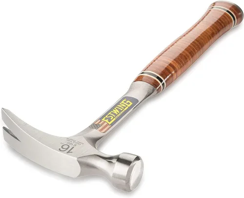 Vista 2 de ESTWING Martillo - Garra recta de 16 oz con cara lisa y agarre de cuero genuino - E16S