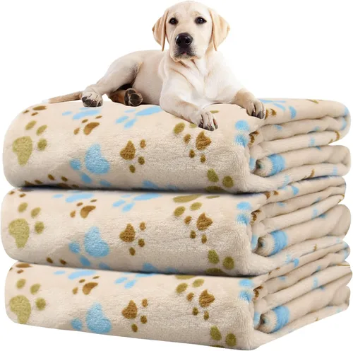 Vista 44 de Rezutan 1 paquete de 3 mantas para perros grandes, 41x31 pulgadas para mantas suaves y mullidas para mascotas y gatos de tamaño mediano, reversibles