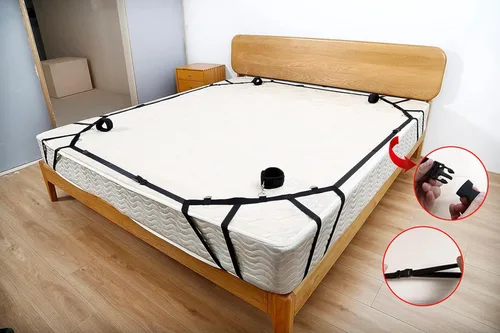 Vista 6 de Sujeciones de cama sexual, restricciones de servidumbre, separadores sexuales, colchón de amarre sexual para adultos, parejas, bandas de resistencia