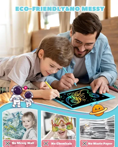 Vista 7 de ORSEN Tableta de escritura LCD de 10 pulgadas para niños, almohadilla de dibujo colorida y juguete educativo, regalo para niños y niñas de 3 a 6 años