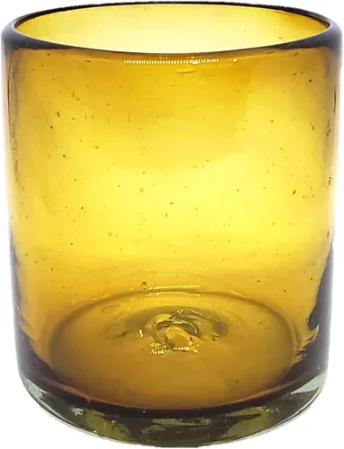 Vista 2 de Vasos cortos de ámbar sólido de 9 onzas (juego de 6), vidrio reciclado, sin plomo, sin toxinas (vaso de 9 onzas)
