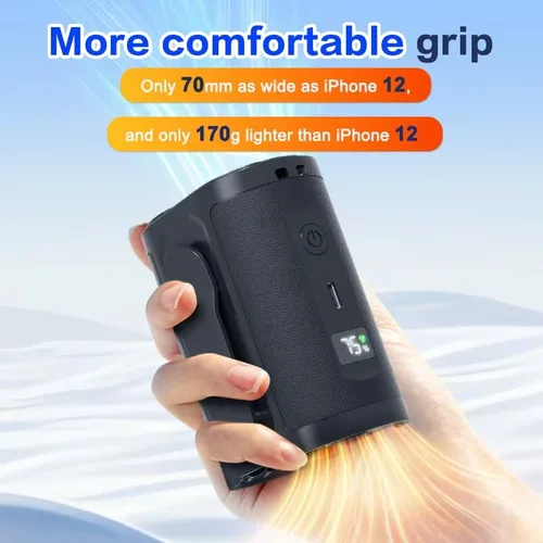 Vista 4 de Ventilador de cintura portátil con clip en ventilador de enfriamiento de cuello de cintura personal portátil