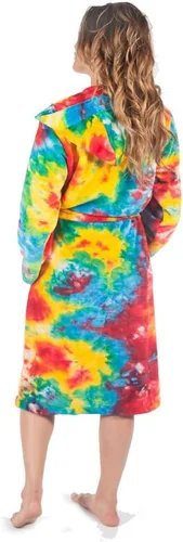 Vista 4 de Forever Lazy Batas de baño para mujeres y hombres, con capucha, suave, forro polar coral mullido