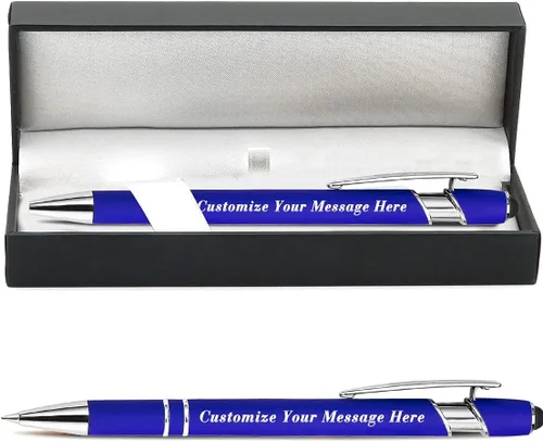Vista 92 de 12 unidades de bolígrafos personalizados a granel con nombre grabado gratis, bolígrafos de bola personalizados con lápiz óptico, mensaje de texto