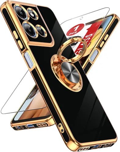 Vista 91 de LeYi Funda para iPhone XR: con Protector de Pantalla de Vidrio Templado [Paquete de 2] Soporte de Anillo Giratorio de 360°, Soporte Magnético