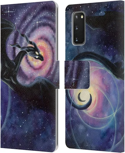 Vista 284 de Head Case Designs Officially Licensed Carla Morrow Galactic Entrancement Dragons Leather Wallet Case Compatible with Samsung Galaxy A07 4G