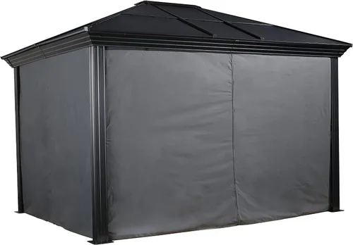 Vista 9 de Sojag Refugio solar Cambridge para exteriores de 10 x 12 pies con mosquiteras de malla Gris