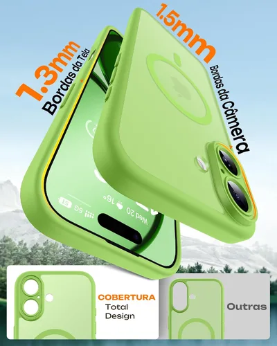 Vista 883 de TOCOL Funda para iPhone 11, compatible con Magsafe, protección completa de cámara, imanes integrados, protección contra caídas, funda translúcida