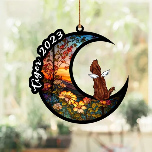 Vista 260 de Nazenti Atrapasoles conmemorativo para perros, adornos de Navidad personalizados para perros, adorno de Navidad, regalos conmemorativos para perros