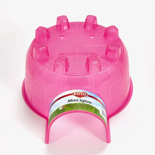 Vista 2 de Kaytee Igloo Habitat Escondite para hámsters, jerbos, ratas y otros animales pequeños, mini