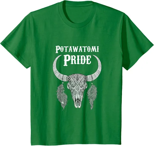 Vista 48 de Potawatomi Pride Tribe Native American Indian Buffalo Camiseta