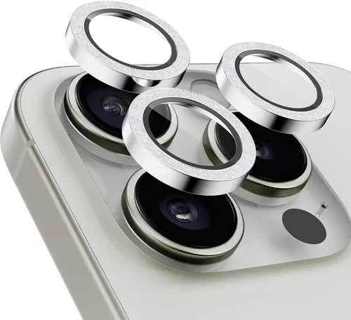 Vista 11 de UARMOR - Protector de lente de cámara compatible con iPhone 17, 16 y 16 Plus: vidrio templado 9H y cubierta de aluminio, transparente HD, kit