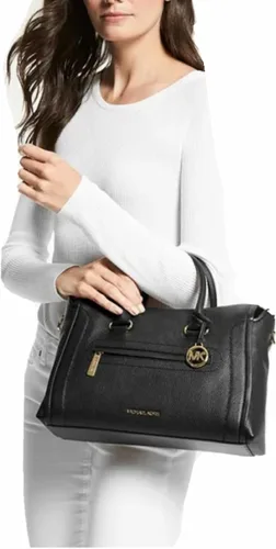 Vista 4 de Michael Kors Carine Leather Satchel Large