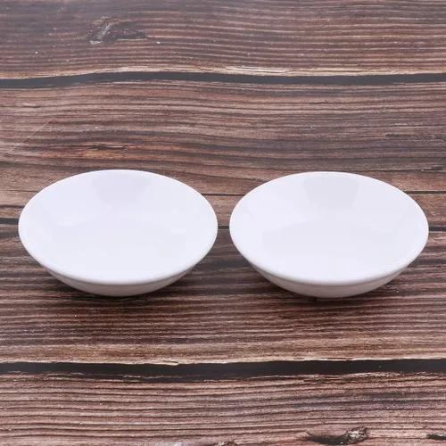 Vista 4 de 2 platos redondos de cerámica de repuesto de 3.8 pulgadas para quemador/calentador de aromaterapia de aceite eléctrico, calentador de aceite de cera