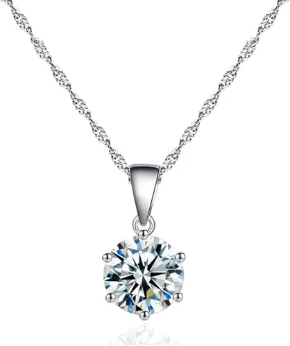 Vista 4 de ZYooch - Dije con la palabra Mom grabada para mujer collar de compromiso de diamantes de imitación joyas para regalar