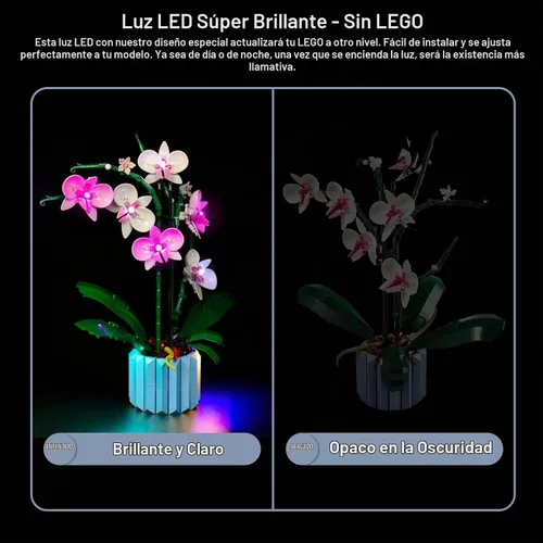 Vista 5 de BrickBling Solo Luz, Compatible con Lego 10311 Orquídea, Kit de Iluminación LED Compatible con Orquídea 10311 (Solo Luces, No Viene con Modelo)