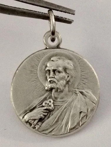 Vista 2 de I G J Medalla de Plata San Pedro Apóstol - Medallas de los Santos Patronos