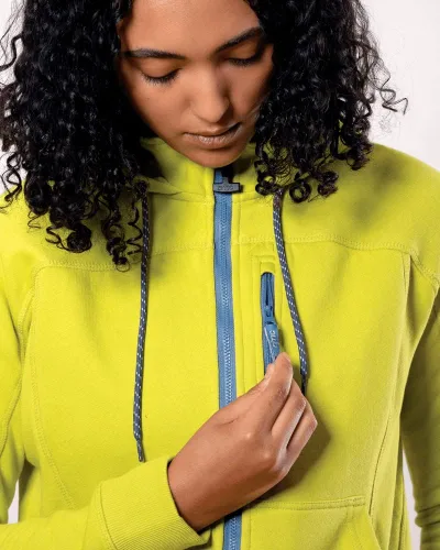 Vista 5 de RTIC Sudadera impermeable con cremallera para mujer, de manga larga, con cremallera, resistente al agua, ropa para exteriores