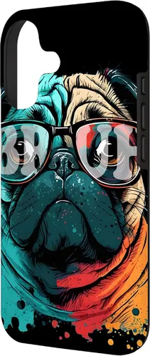 Vista 2 de Bruh Pug Aesthetic Funny Men Women Boy Girl Dog Case for iPhone 17