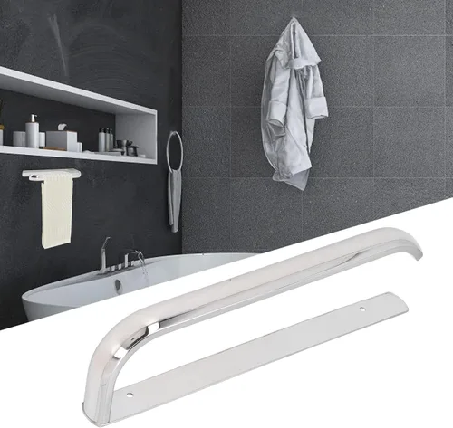 Vista 4 de Toallero de mano de acero inoxidable, organizador de toallas de mano montado en la pared, soporte para toallas montado en la pared, estante