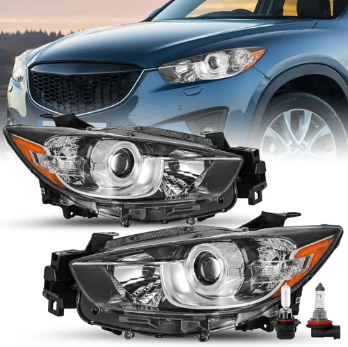 Vista 11 de Conjunto de faros SOCKIR para 2013-2016 Mazda CX-5 con bombillas, faro de proyector halógeno de reemplazo, lado izquierdo del conductor