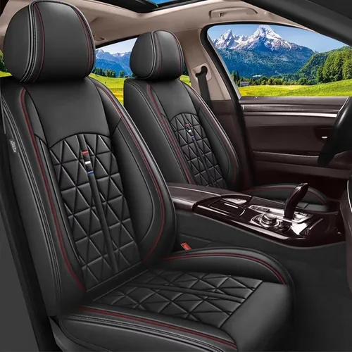 Vista 16 de Fundas de asiento delantero para Jeep Cherokee 2014-2023 2024 2025: Fundas de asiento de cuero transpirables e impermeables protector de asiento