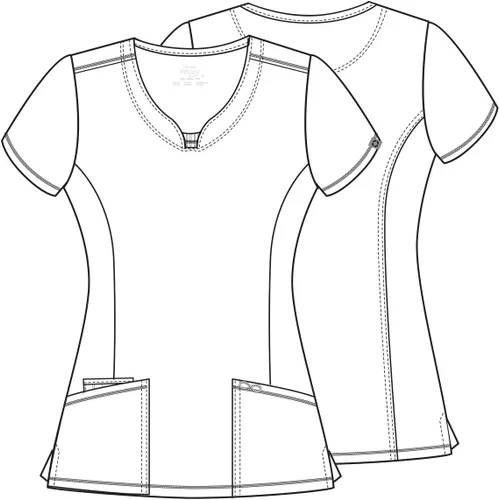 Vista 4 de CHEROKEE Infinity CK609 - Camiseta de cuello redondo para mujer